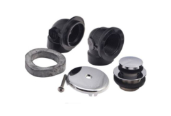 1/2" ABS Bath Drain, PVC Solvent Weld, trim