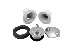 1/2" PVC Half Bath Drain Kit, Lift and Turn Close, Chrome Trim