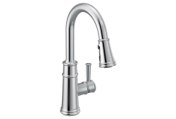 Belfield Chrome One-Handle High Arc Pulldown Kitchen Faucet