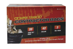Contractor Trash Bags, 20-Count Box, 42-Gallon
