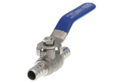 1/2" PEX Crimp Ball Valve, Stainless Steel