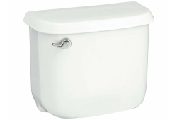Toilet Tank, White, 1.28 Gallons per Flush