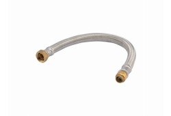 1/2" x 18" Stainless Steel Flexible Braided Connector, Lead-Free