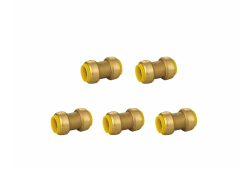 3/4" Push-to-Connect Brass Coupling Fitting