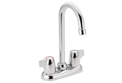 Moen 4903, Two-Handle High Arc Bar Faucet, 4-1/2" Spout Reach, Chrome, 1.5 gpm, Chateau Collection