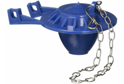 Toilet Flapper and Chain, Vinyl, Blue