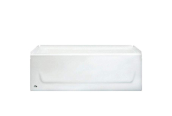 Bootz 3302WHT, 54" Bath with Slip-Resistant Bottom, Right-Hand Drain, White, Kona Collection