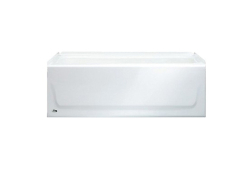 Bootz 3303WHT, 54" Bath with Slip-Resistant Bottom, Left-Hand Drain, White, Kona Collection