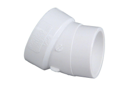 1-1/2" PVC 22-1/2 Degree Street Elbow, Type DWV, Fitting x Plastic