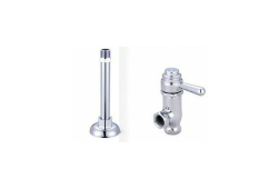 1/2" Stand Pipe and Self-Closing Angle Stop, Chrome