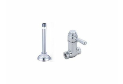 1/2" Stand Pipe and Self-Closing Straight Stop, Chrome