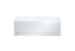 Bootz 3379WHT, 48" Bath with Slip-Resistant Bottom, Right-Hand Drain, White, Honolulu Collection