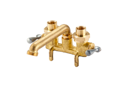Gerber 49-530, Two-Handle Clamp On Laundry Faucet with IPS/Sweat Connections, 4-1/2" Cast Spout, Rough Brass, 2.2 gpm, Classics Collection