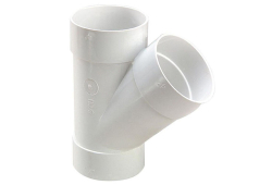 4" PVC Street Wye, Type DWV, Fitting x Plastic x Plastic