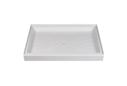 E.L. Mustee 3248M-4832WL, 32" x 48" Rectangular Shower Base, Single Threshold, White