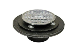 4" Shower Floor Drain with Clamp Ring and Strainer