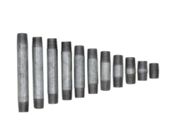 3/4" x Close - 6" Galvanized Steel Nipples, 10 Nipples Boxed Run Assortment, Threaded