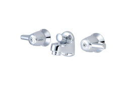 Central Brass 1177-DA, Two-Handle Shelf Back Bathroom Faucet, 4"-6" Center, Chrome, 2 gpm