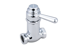 3/8" Self-Closing Straight Stop Valve, Chrome