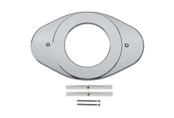 Replacement Shower Renovation Cover Plate, 2-Holes or 3-Holes, Chrome