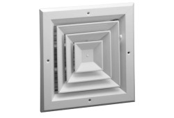 8" x 8" Ceiling Diffuser, 4-Way, White
