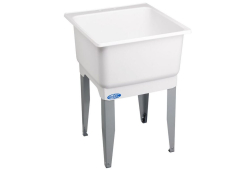 E.L. Mustee 14K, 25" x 23" Economy Laundry/Utility Tub with Legs, White