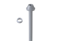 3/8" x 12" Long Toilet Riser with Gasket Nosepiece, PVC