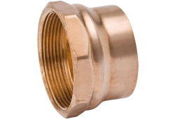 1-1/2" Copper Reducing Adapter, Type DWV, Copper x Female