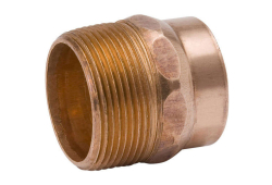 2" Copper Reducing Adapter, Type DWV, Copper x Male
