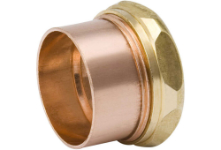 1-1/2" Copper Trap Reducing Adapter, Type DWV, Copper x Slip Joint