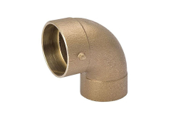 1-1/2" x 1-1/4" Copper 90 Degree Elbow, Type DWV, Copper x Copper