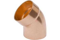1-1/2" Copper 45 Degree Elbow, Type DWV, Copper x Fitting