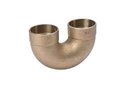 2" Cast Copper Trap Return Bend, Type DWV, Copper x Copper