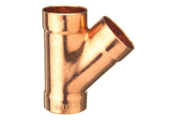 1-1/4" Copper Wye, Type DWV, Copper x Copper x Copper