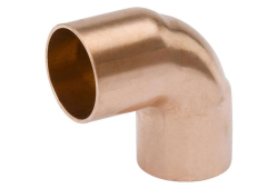 1/2" x 3/8" Copper Reducing 90 Degree Elbow, Copper x Copper