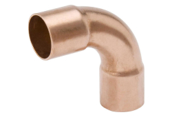 1"ID (1-1/8"OD REFRIG) Copper Long Radius 90 Degree Elbow, Copper x Copper