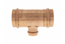 2" X 1" X 1" Press Copper Tee Copper x Copper x Copper