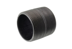 1/4" x Close Black Steel Nipple, Threaded