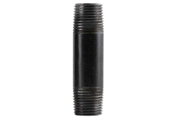 1/4" x 3" Black Steel Nipple, Threaded