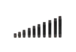 1/2" x Close - 6" Black Steel Nipples, 10 Nipples Boxed Run Assortment, Threaded