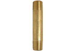 1/2" x 5" Brass Nipple, Lead-Free, Threaded