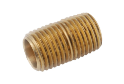 3/4" x Close Brass Nipple, Lead-Free, Threaded