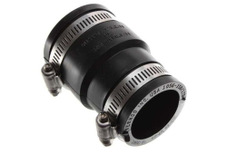 1-1/2" x 1-1/4" Flexible Banded Coupling, Clay x Cast Iron, PVC or Steel Pipe