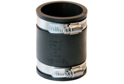 2" Flexible Banded Pipe Coupling, Connects Cast Iron, PVC, Copper, Steel or Lead Pipe