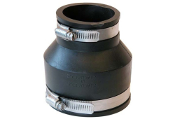 3" x 2" Flexible Banded Pipe Coupling, Connects Cast Iron, PVC, Copper, Steel or Lead Pipe