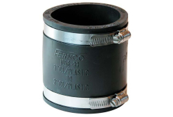 3" Flexible Banded Pipe Coupling, Connects Cast Iron, PVC, Copper, Steel or Lead Pipe