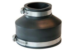 4" x 2" Flexible Banded Pipe Coupling, Connects Cast Iron, PVC, Copper, Steel or Lead Pipe