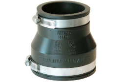 4" x 3" Flexible Banded Pipe Coupling, Connects Cast Iron, PVC, Copper, Steel or Lead Pipe