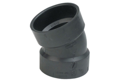 3" ABS 22-1/2 Degree Street Elbow, Type DWV, Plastic x Plastic