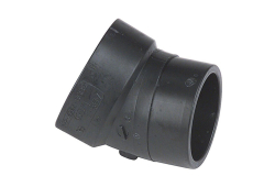 1-1/2" ABS 22-1/2 Degree Street Elbow, Type DWV, Fitting x Plastic